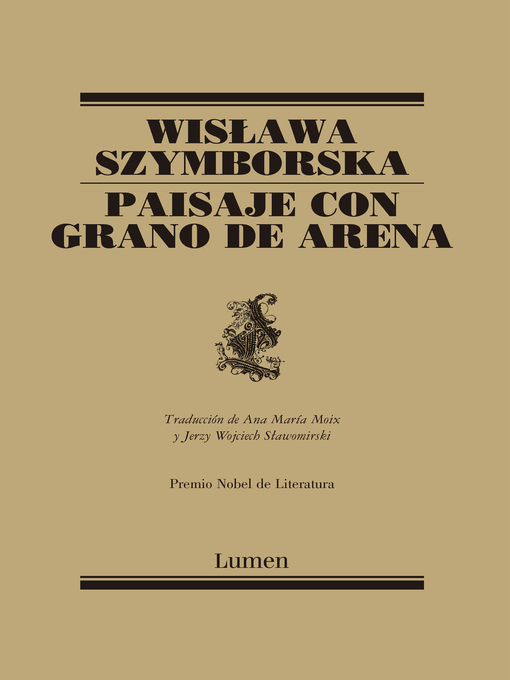 Title details for Paisaje con grano de arena by Wislawa Szymborska - Wait list